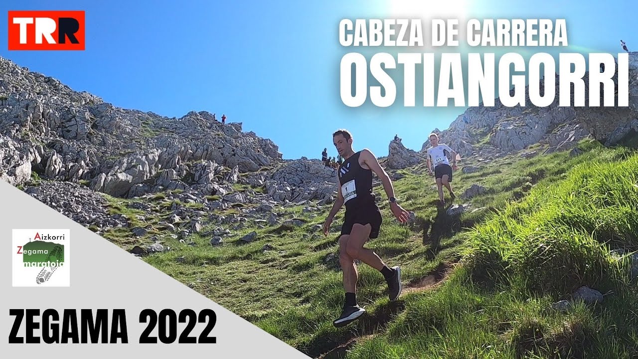 Zegama Aizkorri 2022 | OSTIANGORRI - Paso de los primeros corredores por la bajada más temida