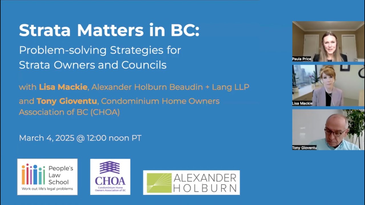 Strata Matters in BC (Recorded Webinar)