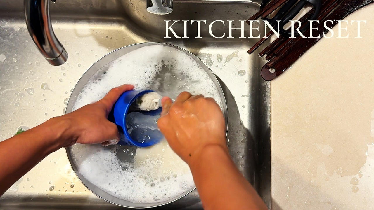 Kitchen Reset & Coffee Reward ☕️ Dishwashing ASMR + Pour Over Routine 🫧