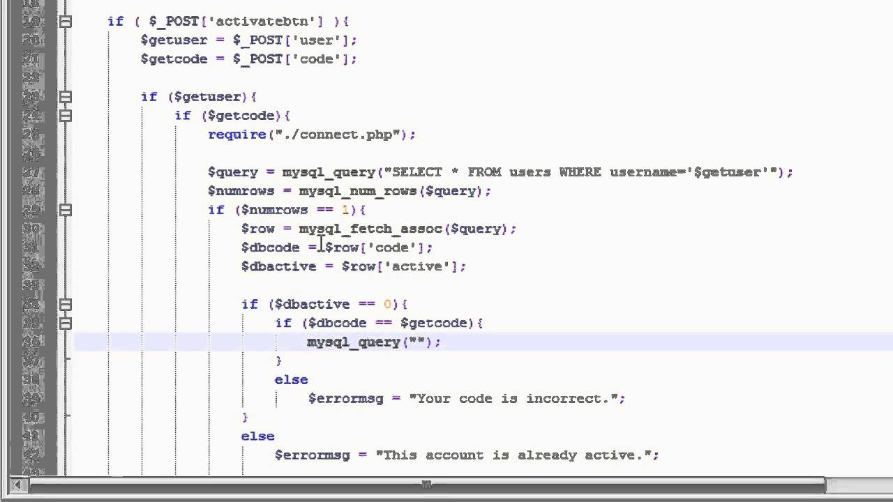 PHP Tutorial: Create a Member System in PHP | Create a email activation page for member system (2/2)
