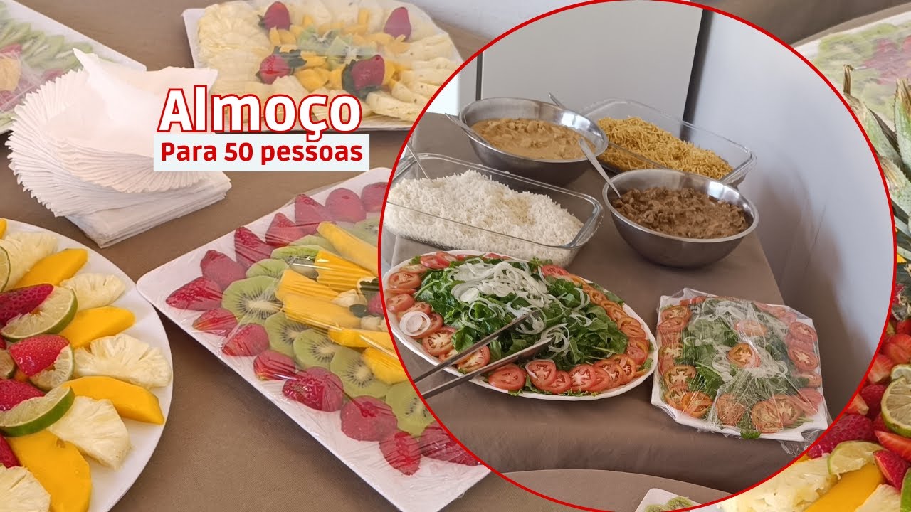 Almoço completo para 50 pessoas
