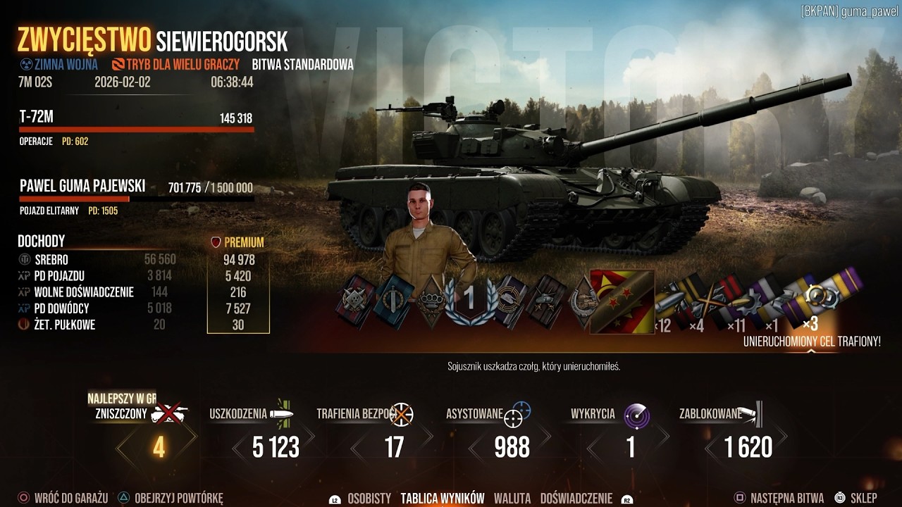 T 72M 03 6K COMBI 4 KILLS WoT Modern Armor