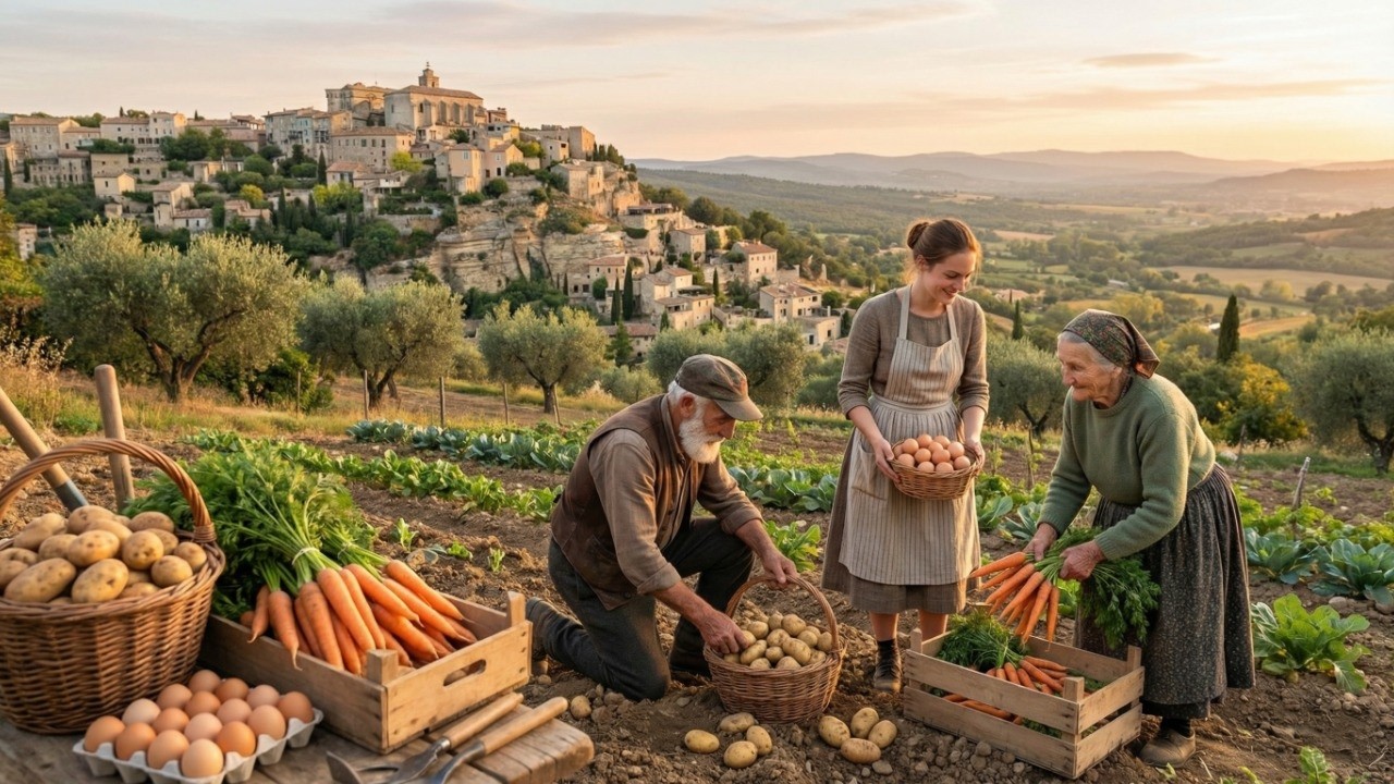 Sunset in Gordes  Magical Views Over Luberon Valley