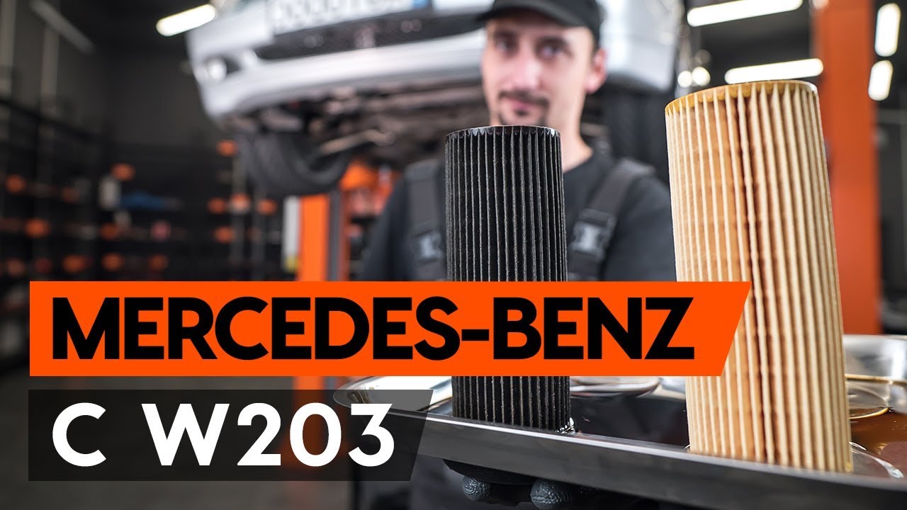 Jak wymienić filtr oleju i oleje silnikowe w MERCEDES-BENZ С W203 [TUTORIAL AUTODOC]