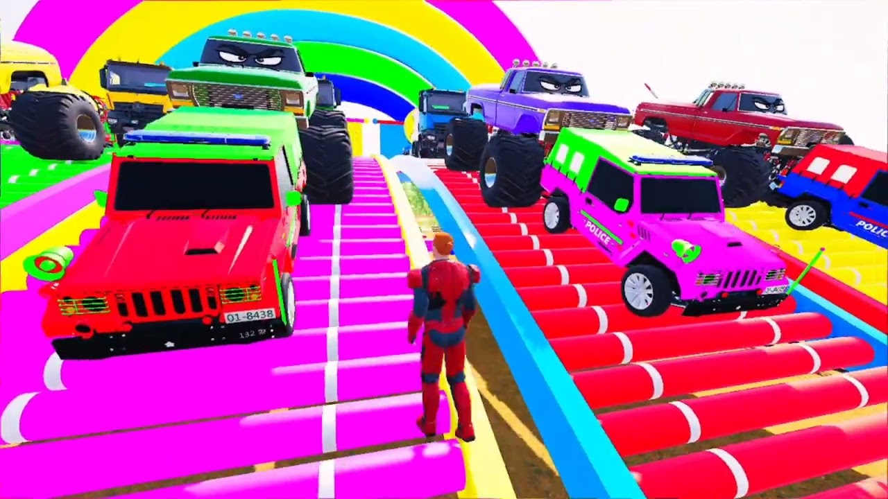Giant Flatbed Convoy Carrying Ambulance, Police & Notarzt | FS22 Gameplay #FarmingSimulator22