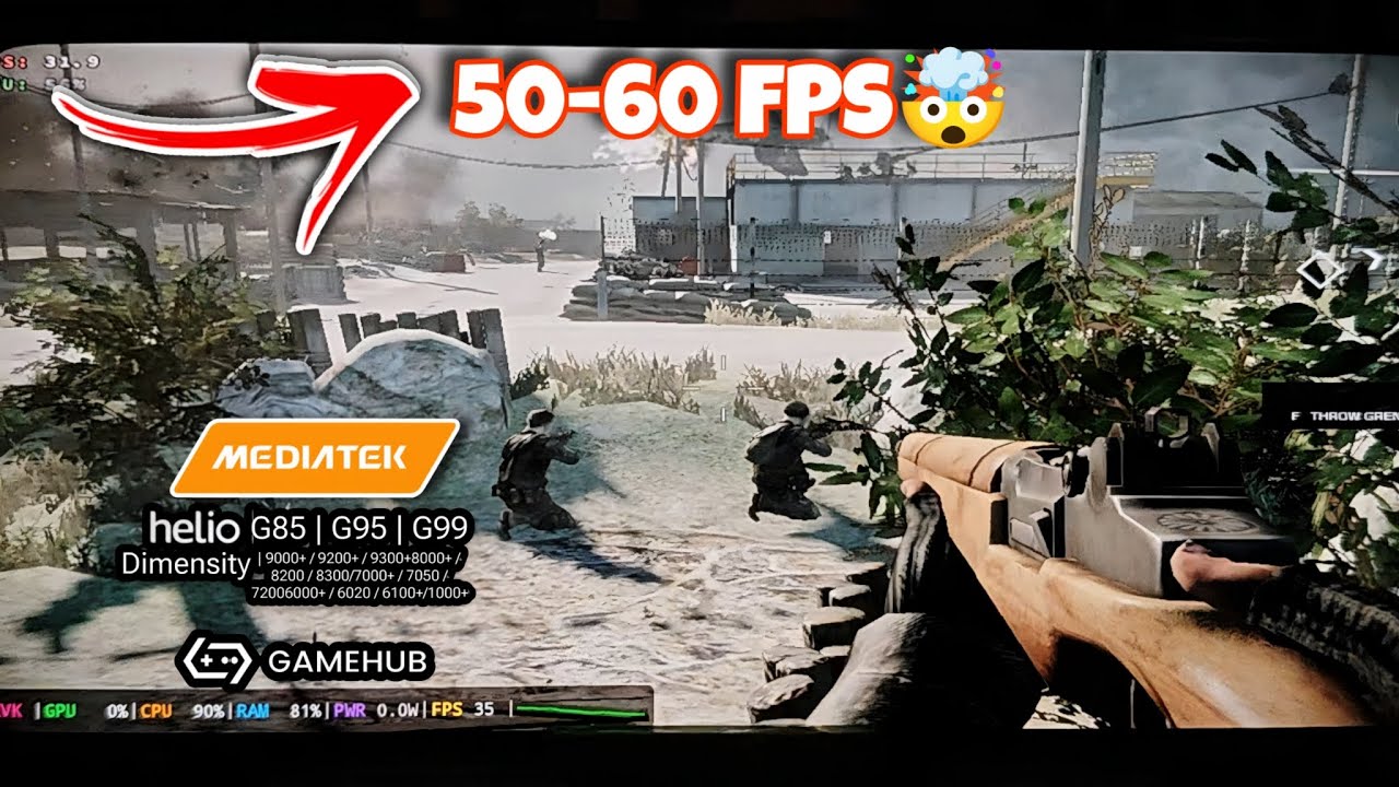 Battlefield Bad Company 2 Playable on Mali | Gamehub 4.1.5 | Dimensity 1200 | With Best Setting 