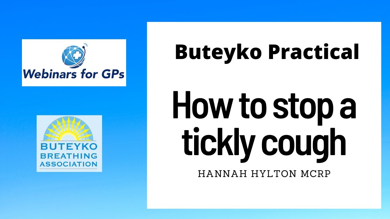 How to stop your cough the Buteyko way, with Hannah Hylton, respiratory physiotherapist