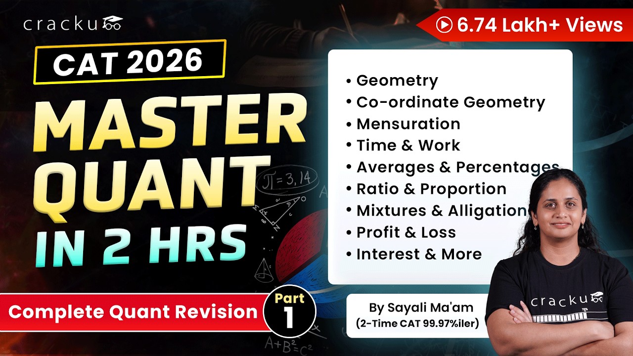 CAT 2026 Quant Complete Revision Part-1 | Master Full Quant in 2 Hrs | Cracku CAT Revision Playlist