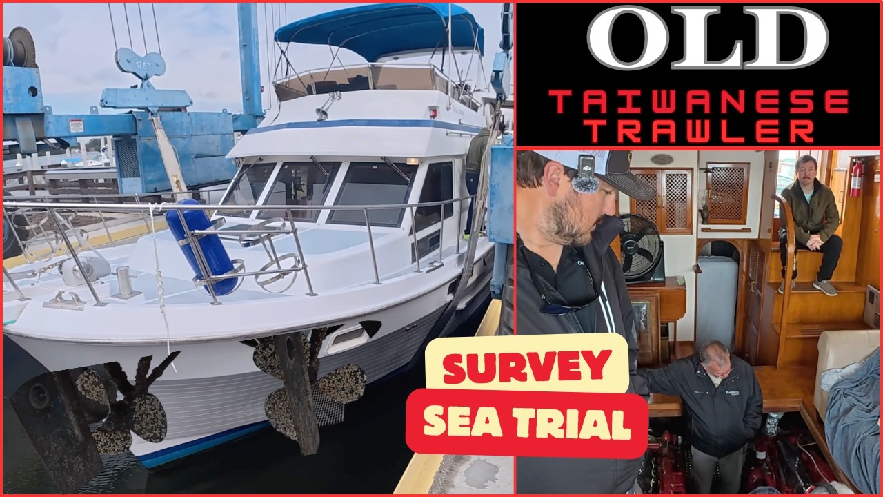 Captaining an Old Taiwanese Trawler for a Marine Survey { Windy Day with Surprise Problems }