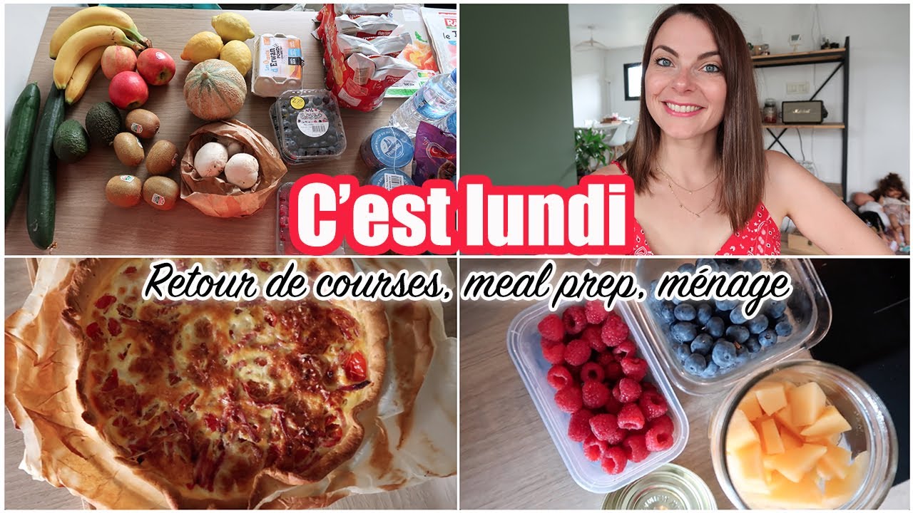 VLOG⎟Retour de courses, meal prep et ménage