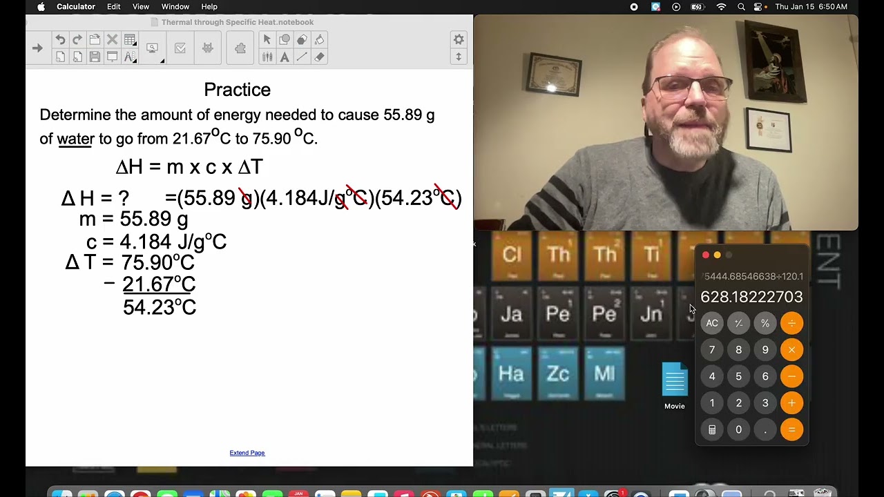 Advanced Chemistry -  Thermochemistry -  Specific Heat Review
