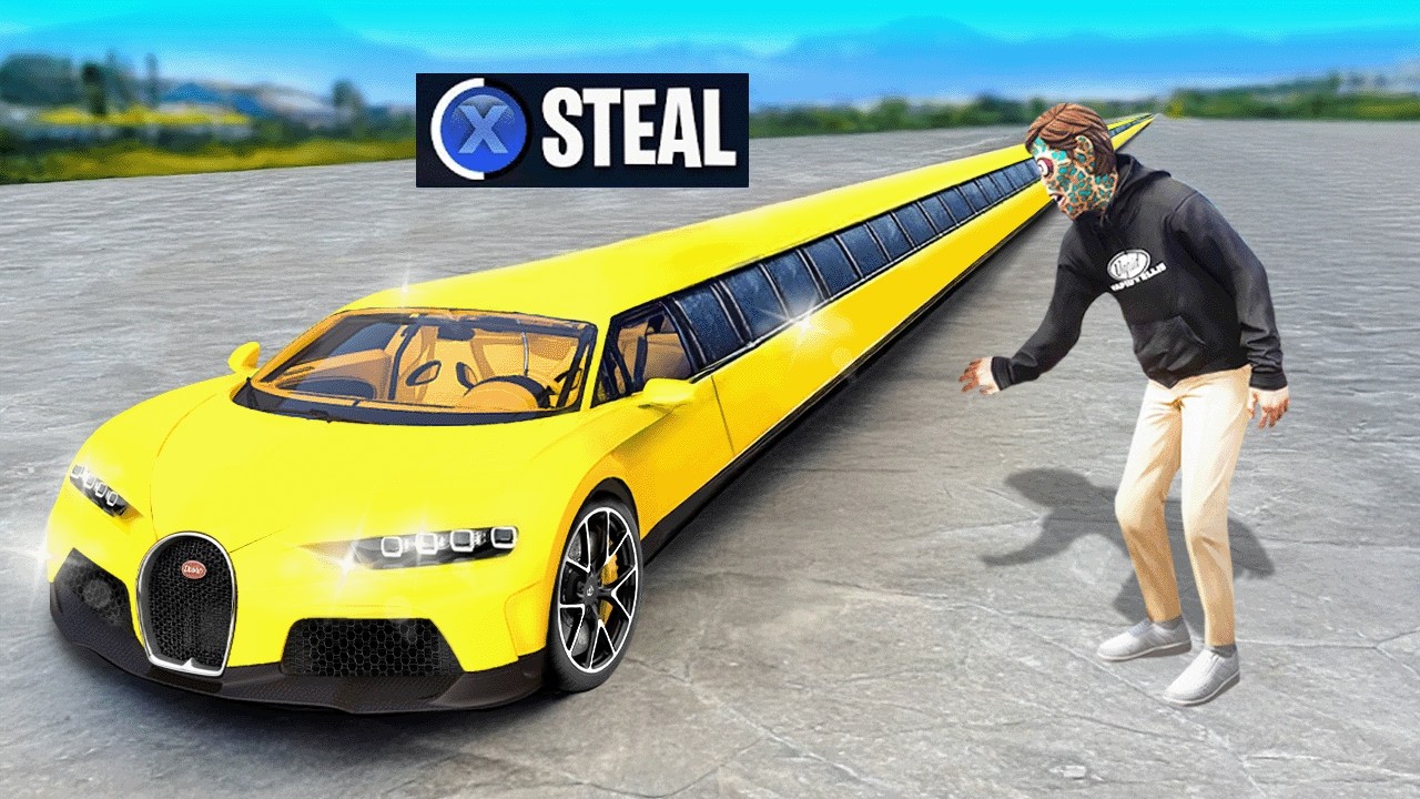 Stealing LONGEST Bugatti in GTA!