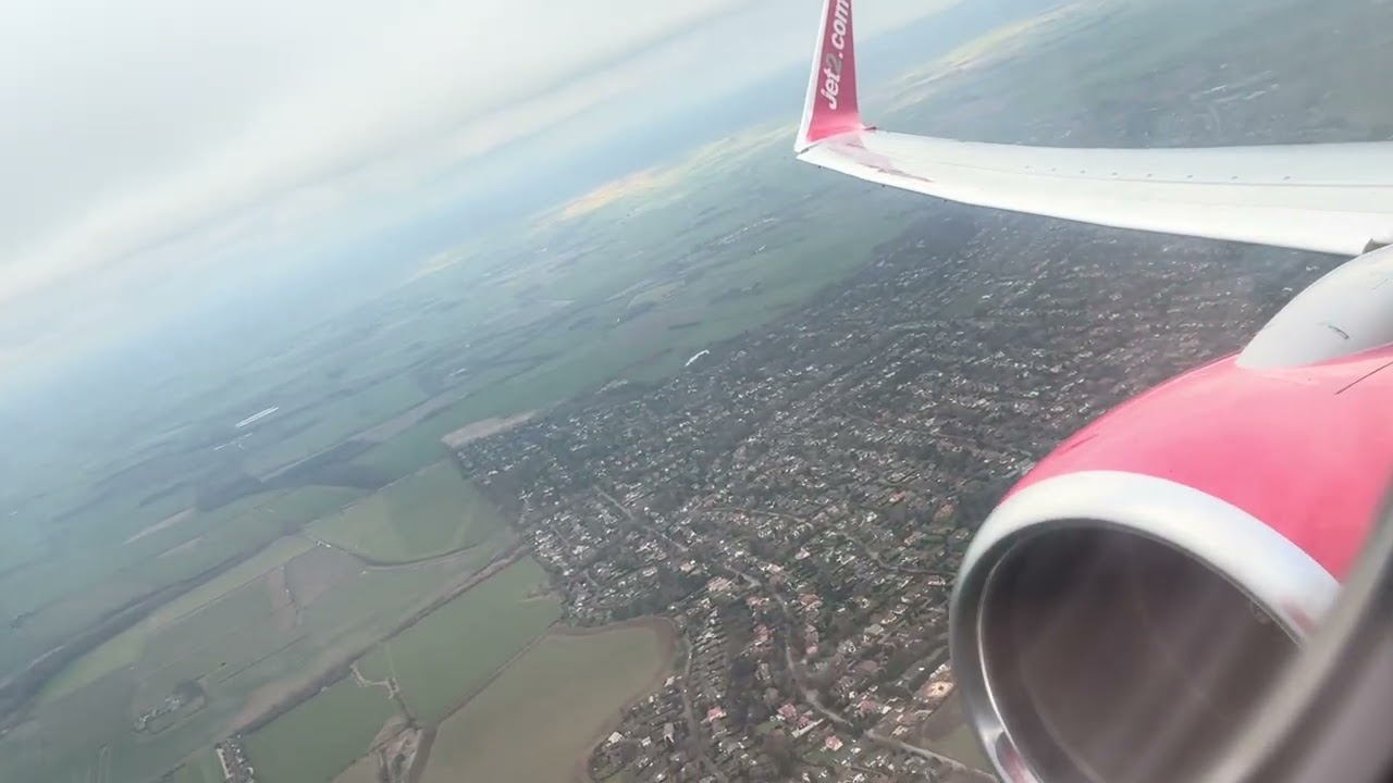 Jet2 Boeing 737-800 G-JZBK Late afternoon takeoff from a very cloudy Newcastle 09/03/2026