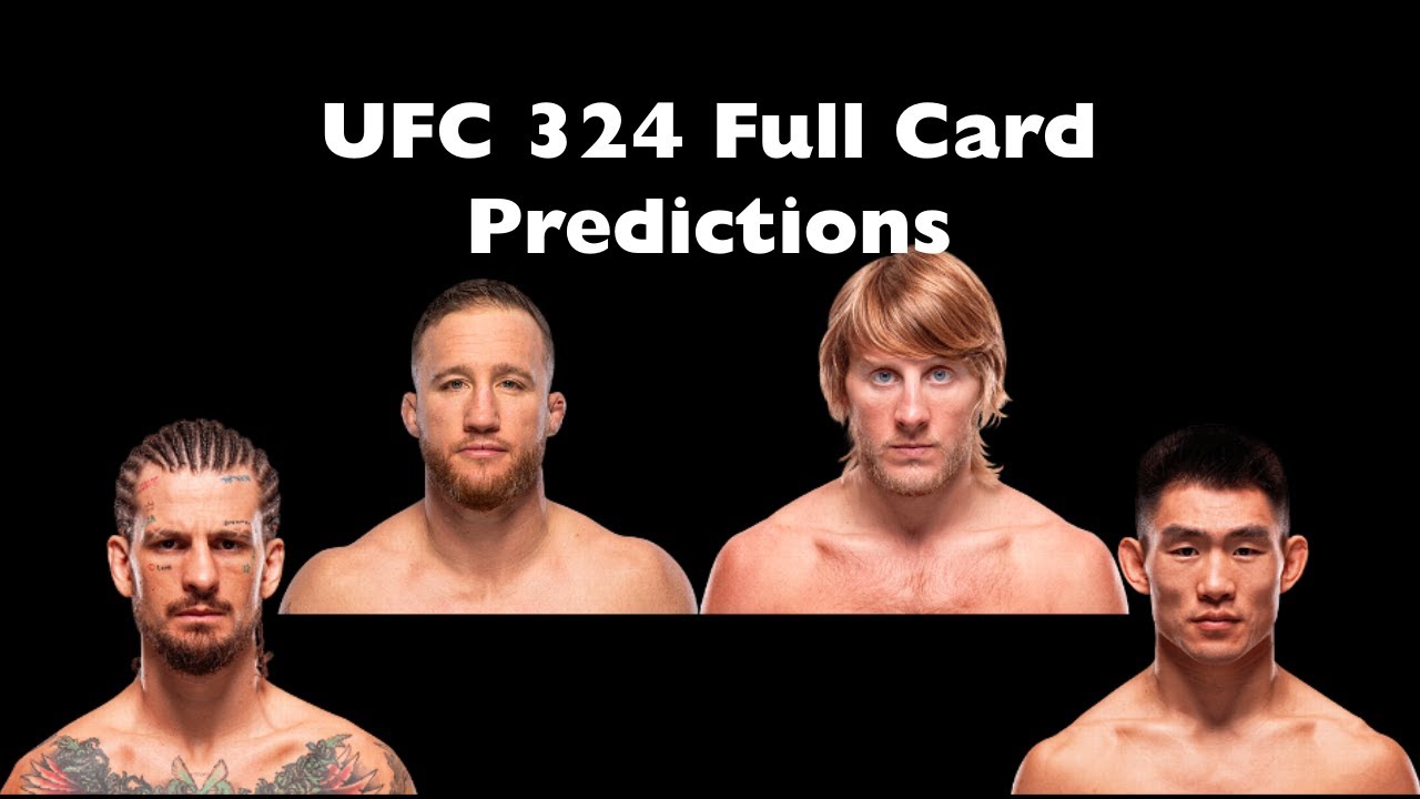 UFC 324 Full Fight Card Predictions