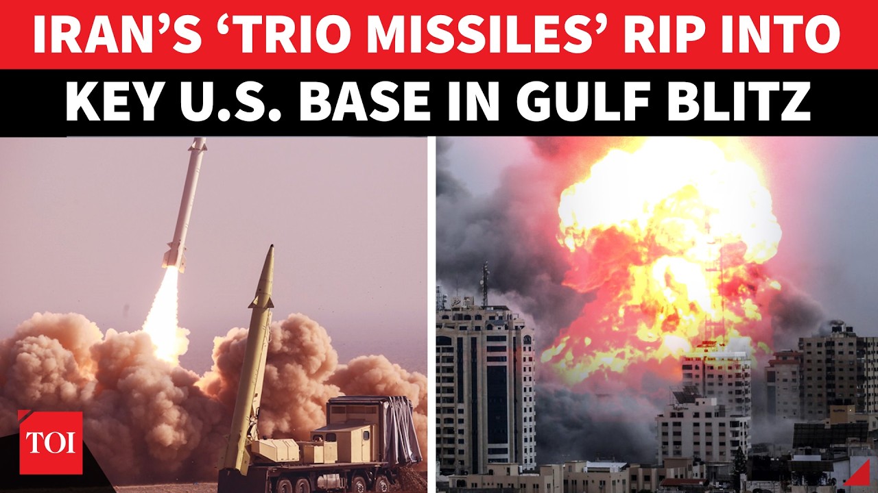 Iran’s ‘TRIO MISSILE BLITZ’ Hits Major US Base In Gulf; ‘RUN, RUN!’ Panic Reported Inside Base