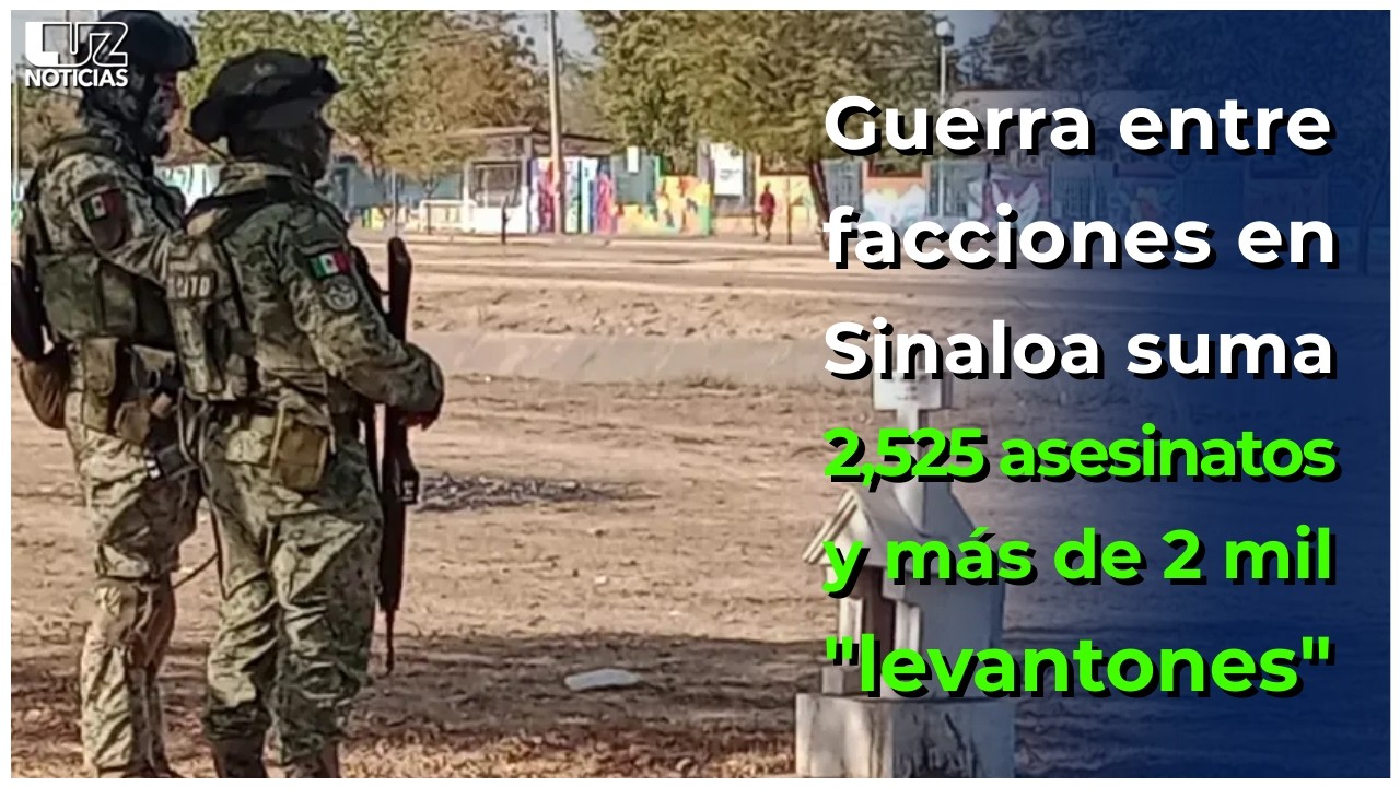 Guerra de facciones en Sinaloa suma 2,525 asesinatos y más de 2 mil 