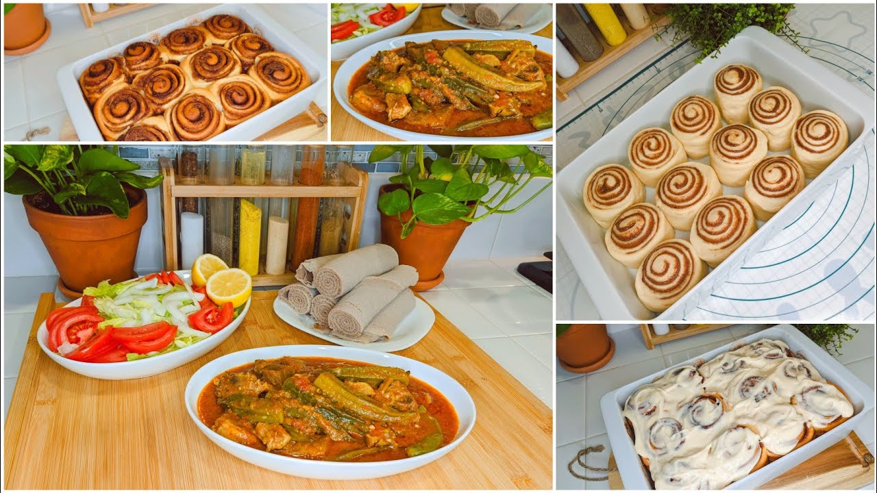 ኣልጫ ብባምያ ኣዝይ ጥዕምቲ😍 ምስ ምቁር ሕብስቲ|Eritrean traditional food and Cinnamon Rolls| Leyla Channel