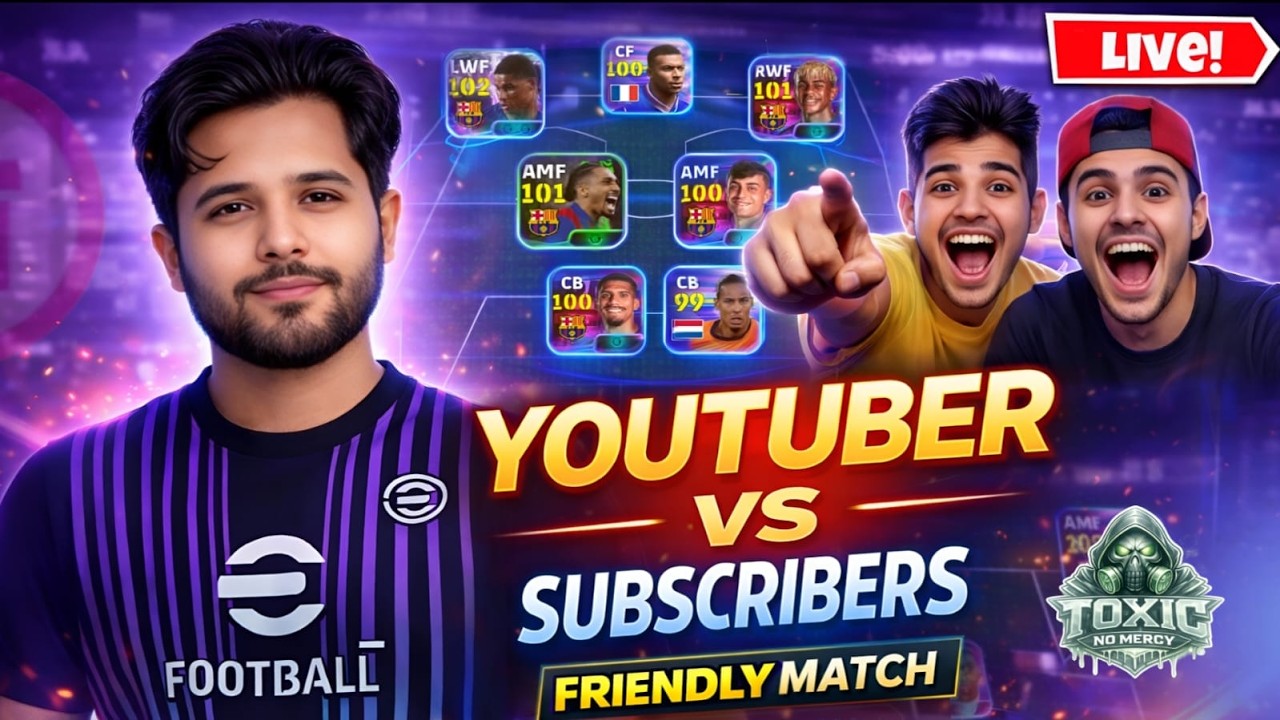 🔴 LIVE Efootball  youTuber vs Subscribers 🔥⚽🔥 #efootball  #eFootballLive  #eFootball2026
