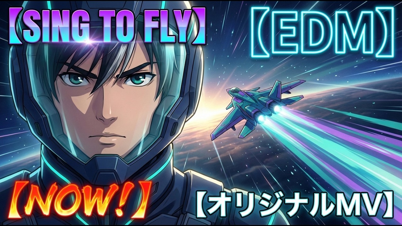 【アニメMV】SING TO FLY：歌が推進になる宇宙戦闘機バトルEDM（夜明け突破）