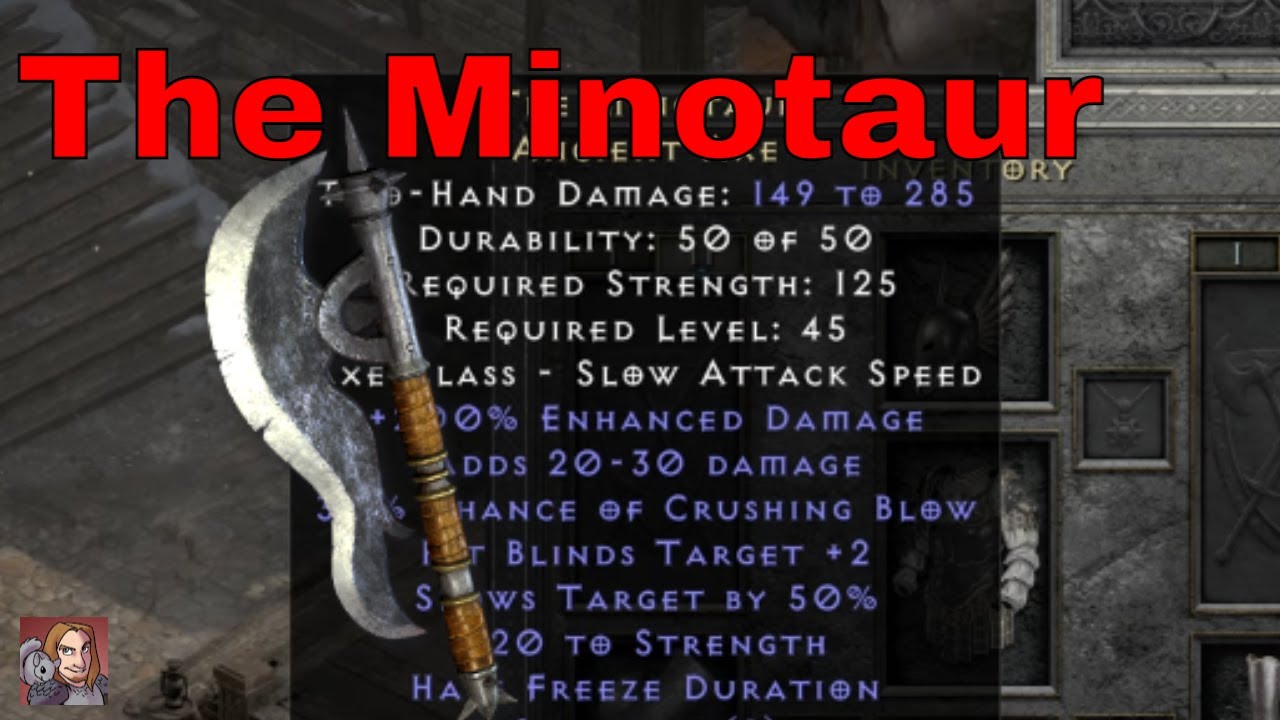 D2R Unique Items - The Minotaur (Ancient Axe)