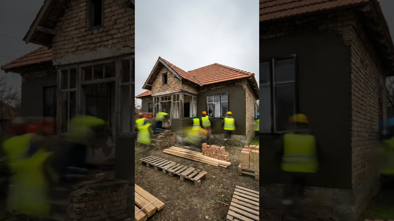 30 Workers Transform a Destroyed House