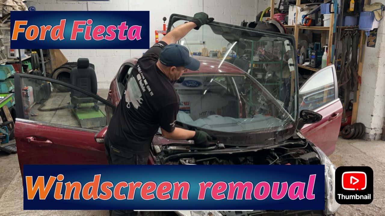 Ford Fiesta Cat S Copart Salvage Часть 5. Снятие лобового стекла.