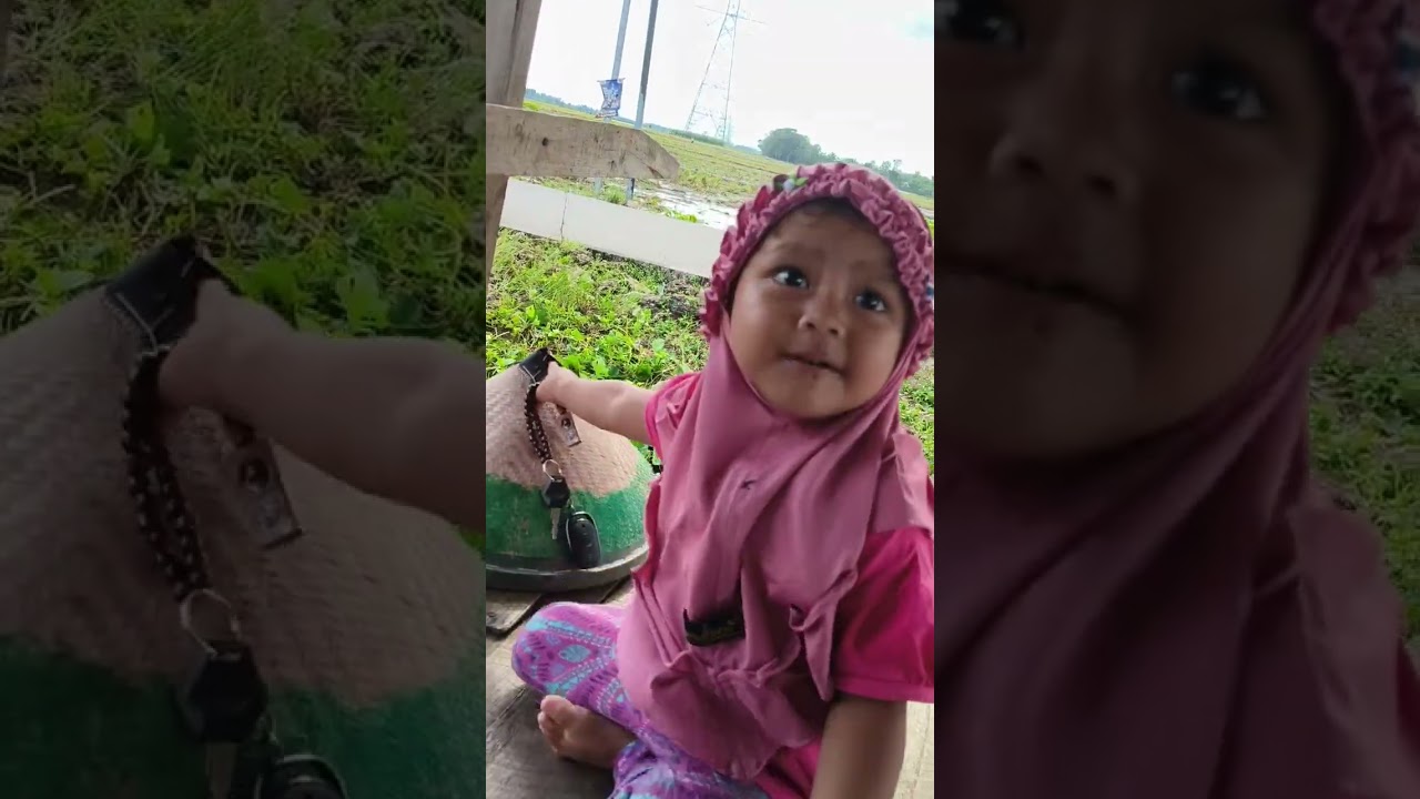 Mbak Nin mudik Jaten Ramadhan 200226 dolanan bareng & lihat kereta 