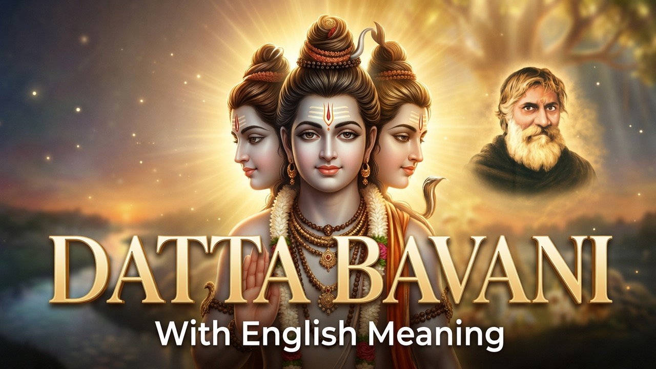 Datta Bavani | દત્ત બાવની | Full Gujarati / English Lyrics | Datta Bavani Powerful Chant