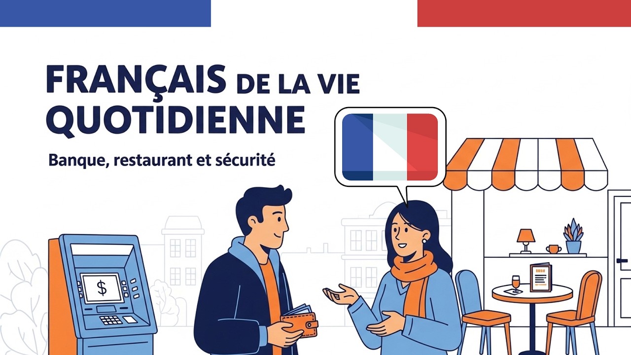 Apprendre le Français Podcast: Au distributeur automatique bancaire en France | Français A2/B1/B2