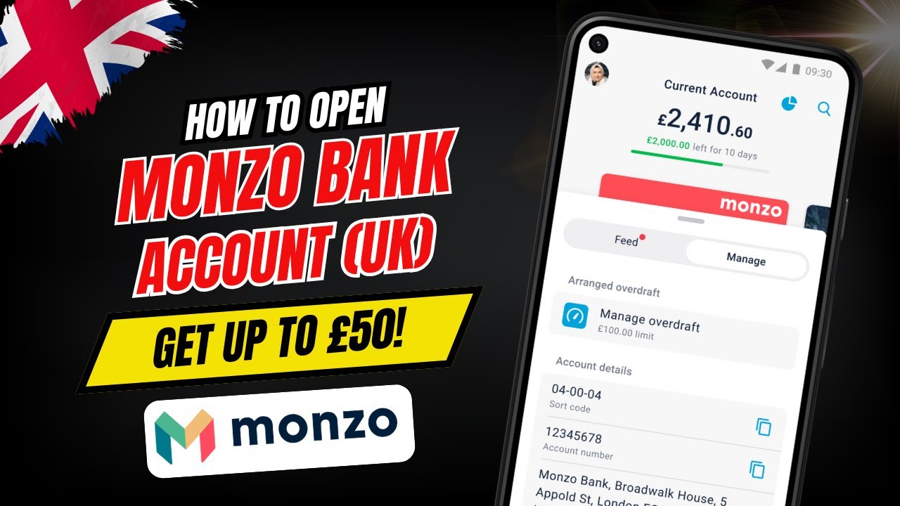 How to Open Monzo Bank Account in UK (2026) - Up to &pound;50 FREE Sign-Up Bonus!