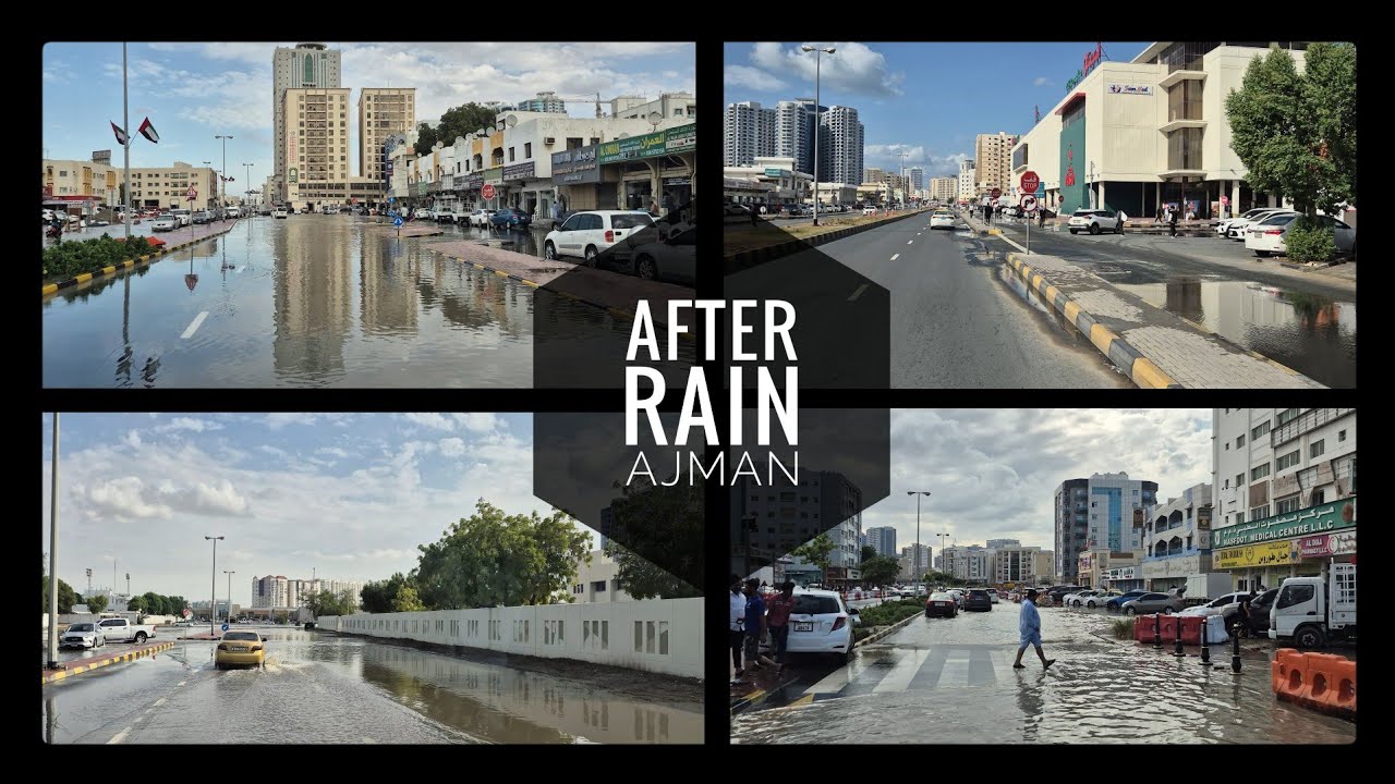 AJMAN AFTER RAIN ROAD DRIVE  🚗 DECEMBER 2025 🇦🇪(‎@uae25  )