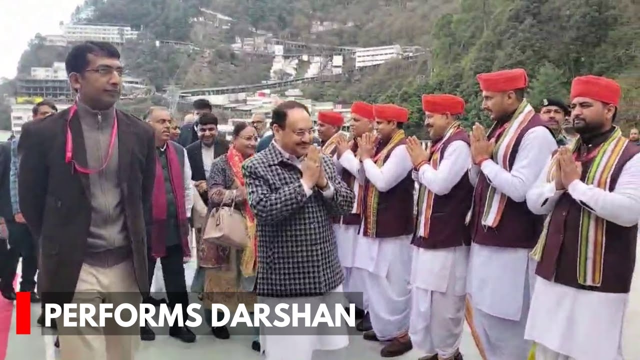 JP Nadda Performs Darshan At Vaishno Devi