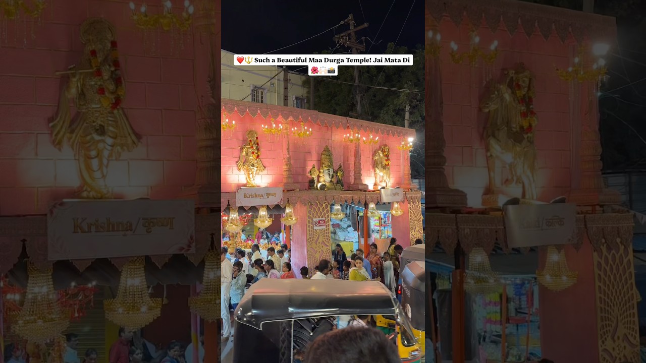 🌺👑 Grand Decoration & Massive Crowd #maashakti #kalimurti #navratri #navratrispecial #trending