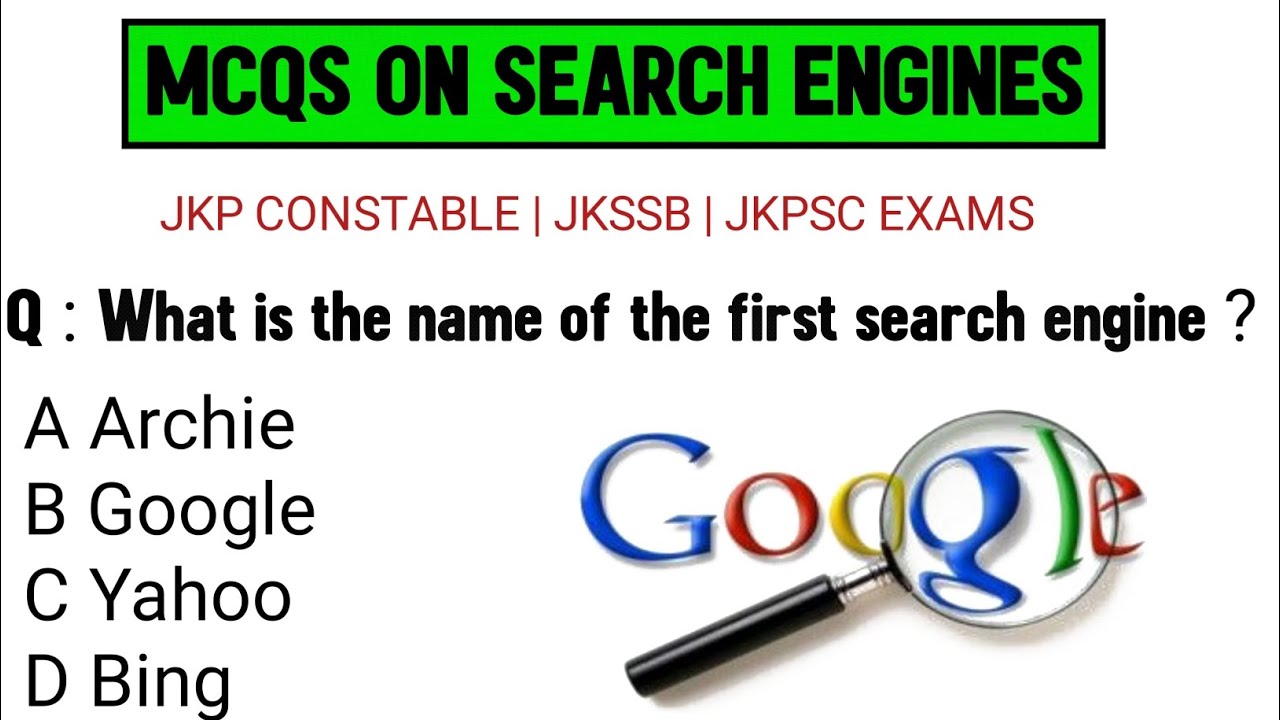 SEARCH ENGINE | IMPORTANT MCQS | FOR JKP CONSTABLE EXAM | COMPUTER MCQS | FOR JKP CONSTABLE EXAM.