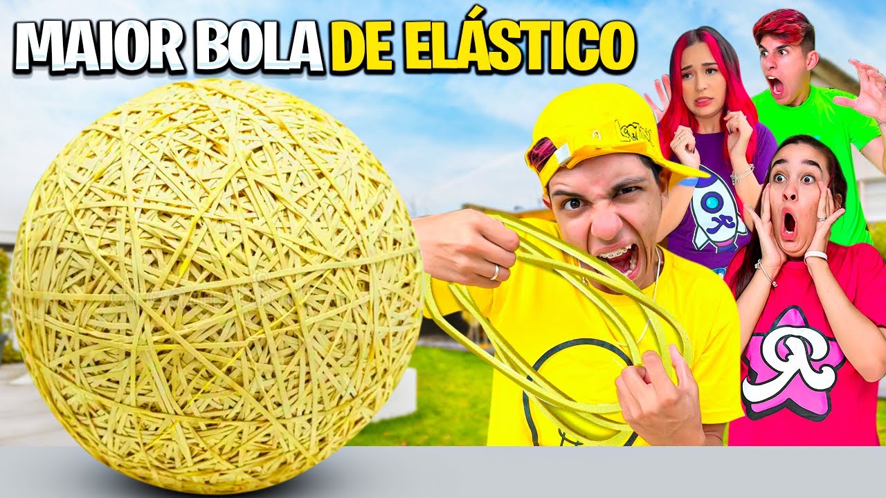 FIZ A MAIOR BOLA DE ELÁSTICO DO MUNDO
