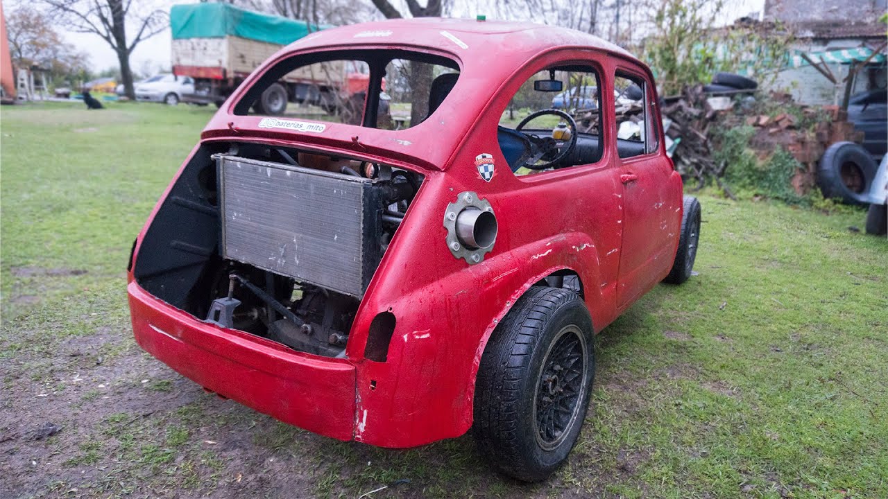 ESCAPE INOXIDABLE POR EL GUARDABARROS AL FIAT 600 - QUEMANDO GOMAS - Radialero Team