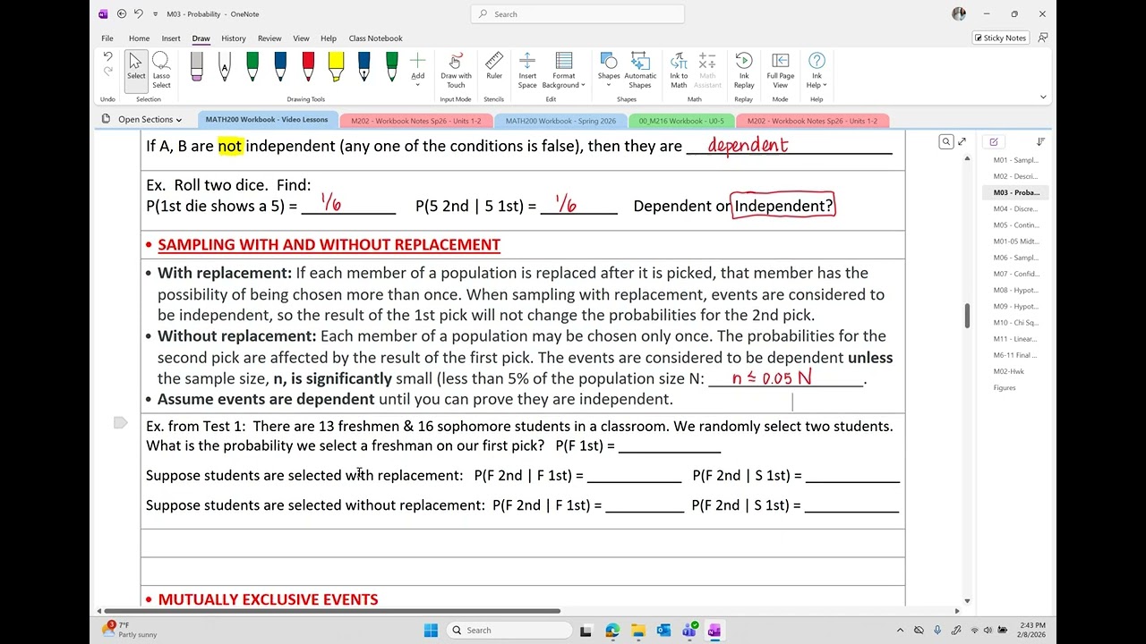 Statistics OER - Section 3-2-a  Independent and Mutually Exclusive Events Part A