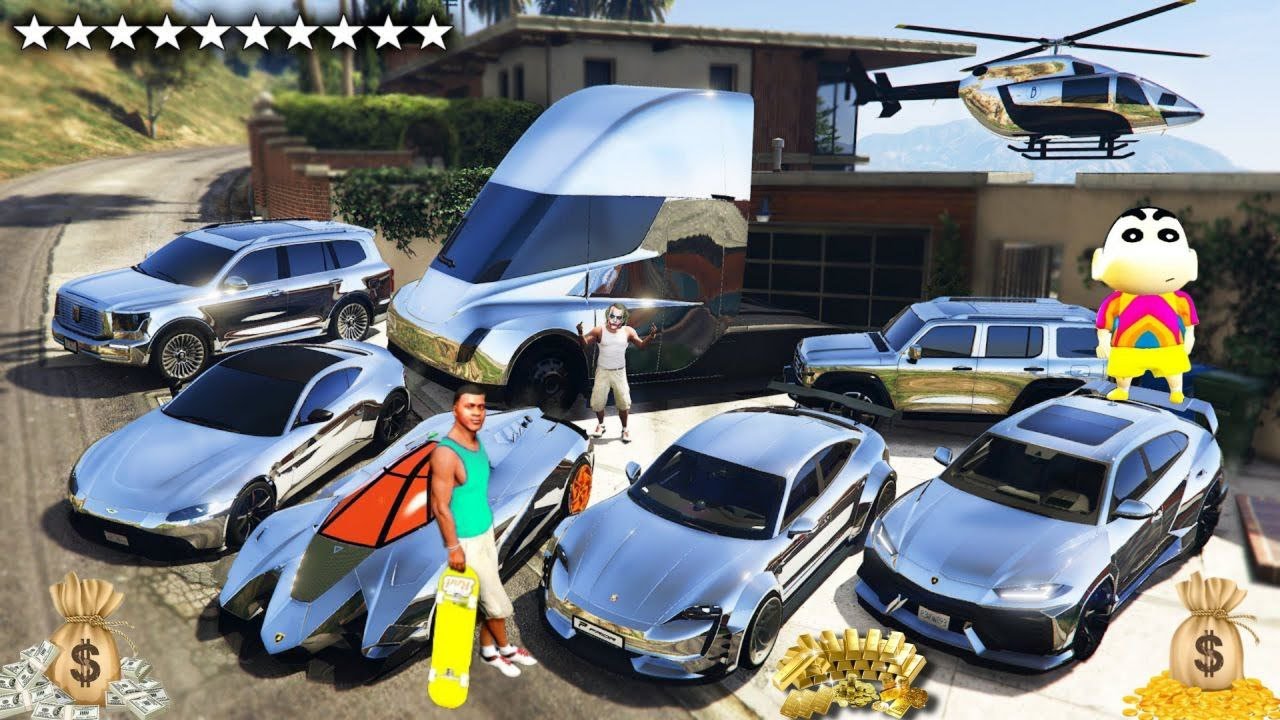 FRANKLIN TOUCH ANYTHING BECOME GOLD || EVERYTHING IS FREE IN GTA 5