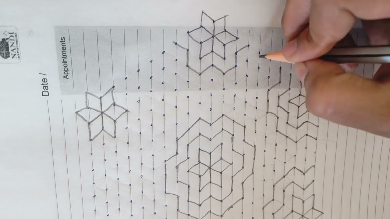 21×10 rangoli designs #traditional #trending #chukalamuggulu #longvideo #rangolidesigns 