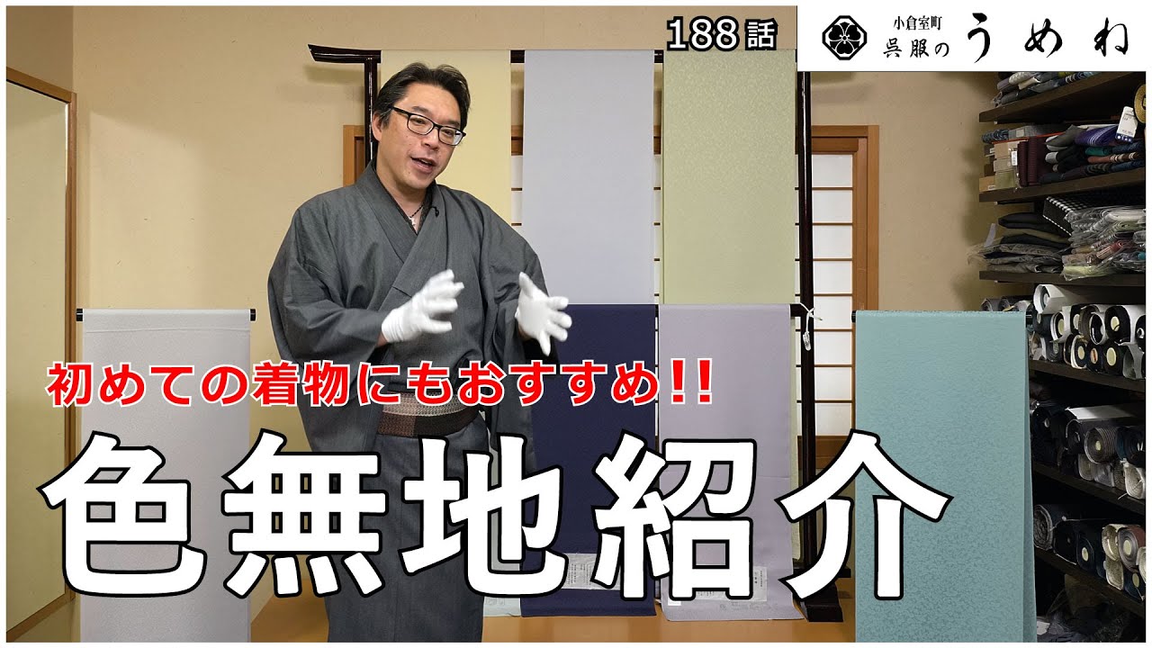 初めての着物にお勧め 今どきの色無地選びと帯合わせ【うめね呉服店｜活動大寫眞】188話【初めての着物 色無地選び 色無地コーディネート】