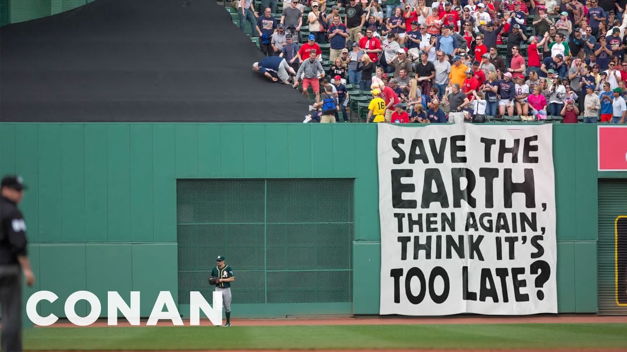More Poorly Written Protest Signs At Fenway Park | CONAN on TBS
