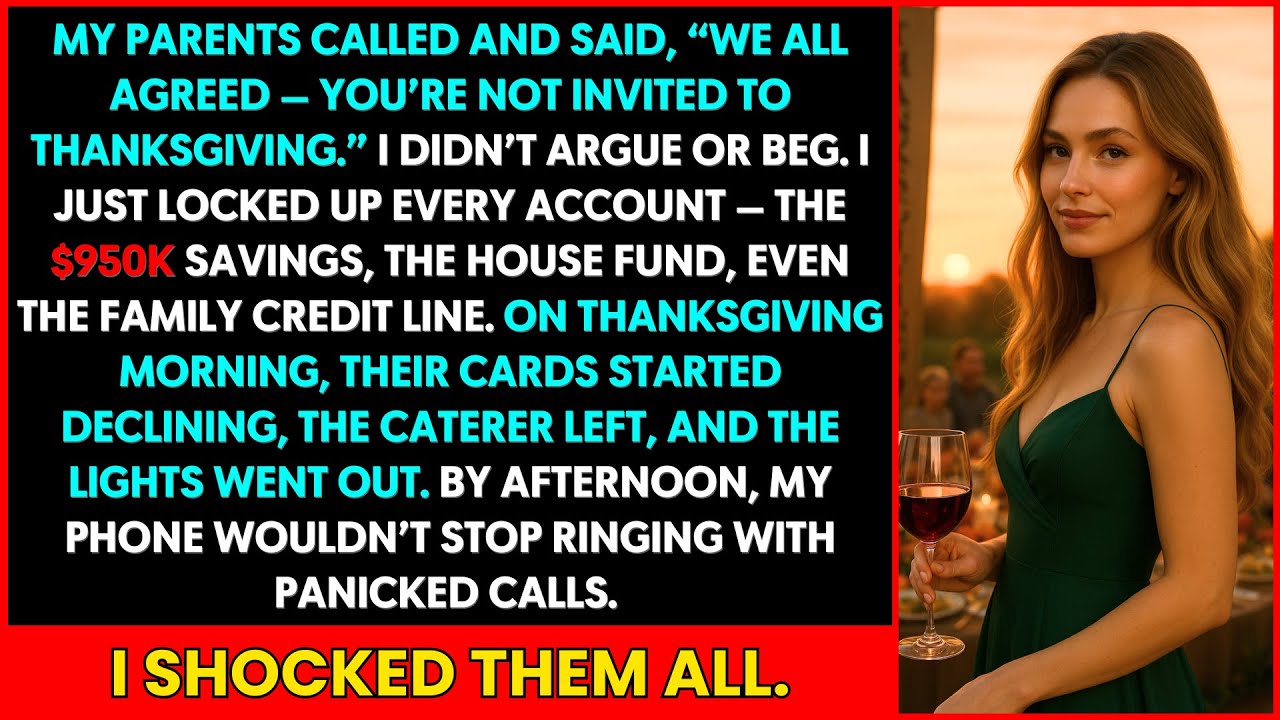 My Parents Said I’m Not Invited to Thanksgiving… So I Locked Up the $950K.