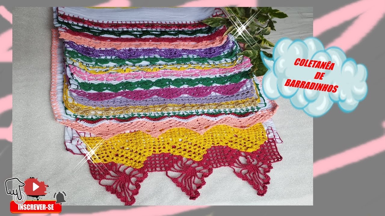 📢 Vídeo Recheado de lindas inspirações  SELECIONEI os barradinhos de crochê + Lindos para você