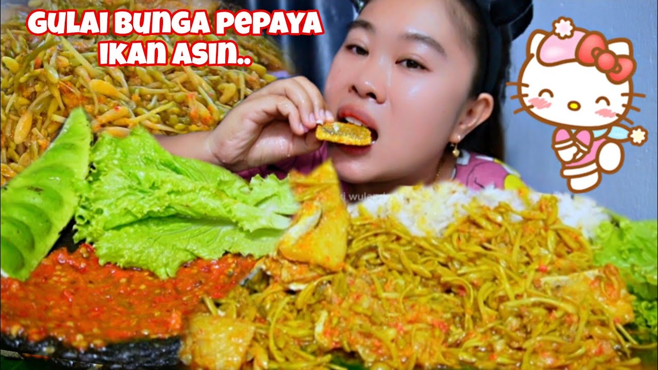 MASAK GULAI BUNGA PEPAYA CAMPUR IKAN ASIN‼️ 