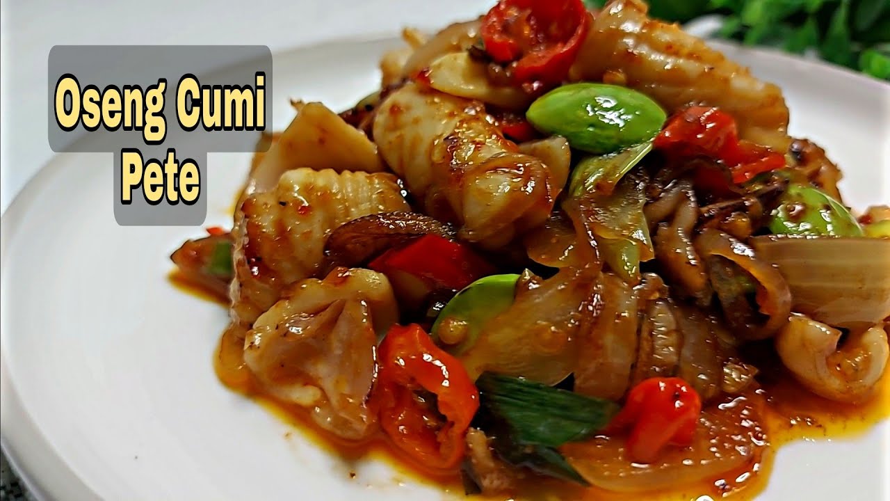 Cara Masak Cumi Pete Pedas (Squid Stirfry With Petai)