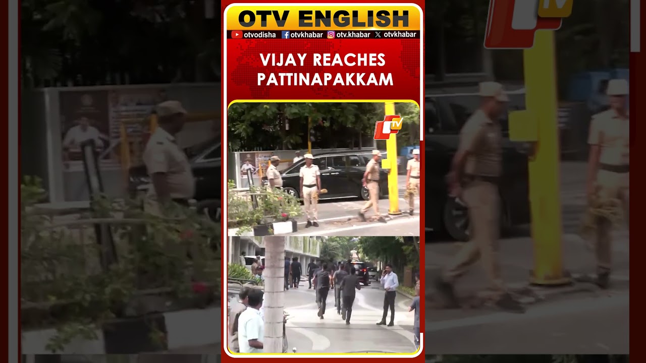 TVK Chief Vijay Reaches His Pattinapakkam Residence