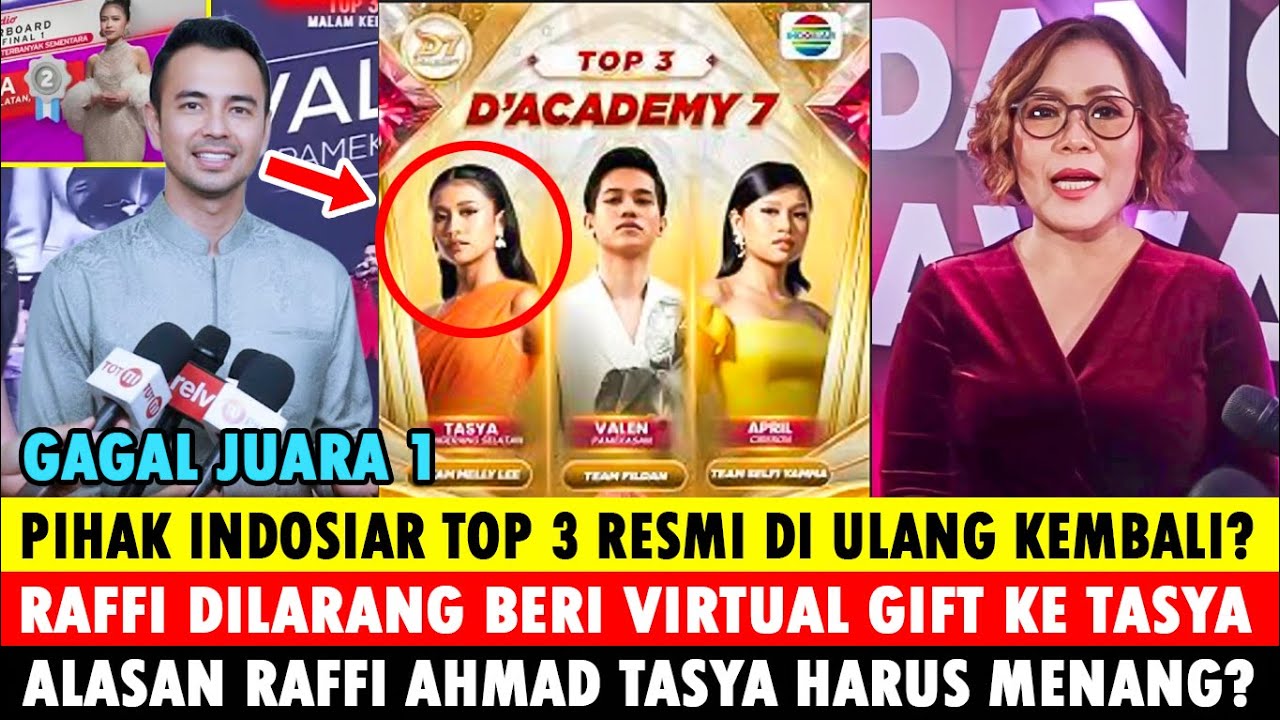 TASYA GAGAL JUARA 1? IBU SIWI INDOSIAR TOP 3 DA7 RESMI DI ULANG?  RAFFI AHMAD SIAP DUKUNG TASYA