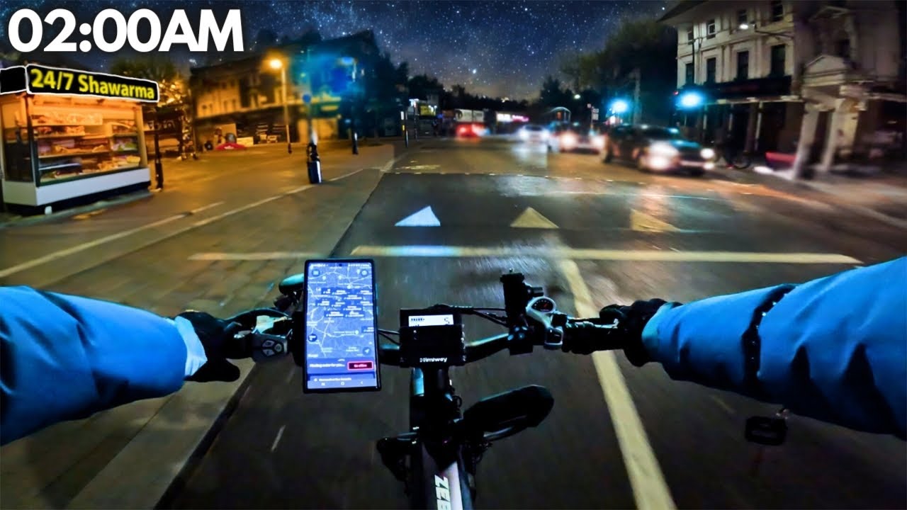 Starting My Shift At Midnight Delivering Takeaways On My E-Bike - London Never Sleeps!