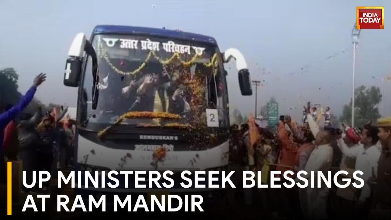 UP Cabinet Ministers Visit Ayodhya, Offer Prayers At Ram Mandir