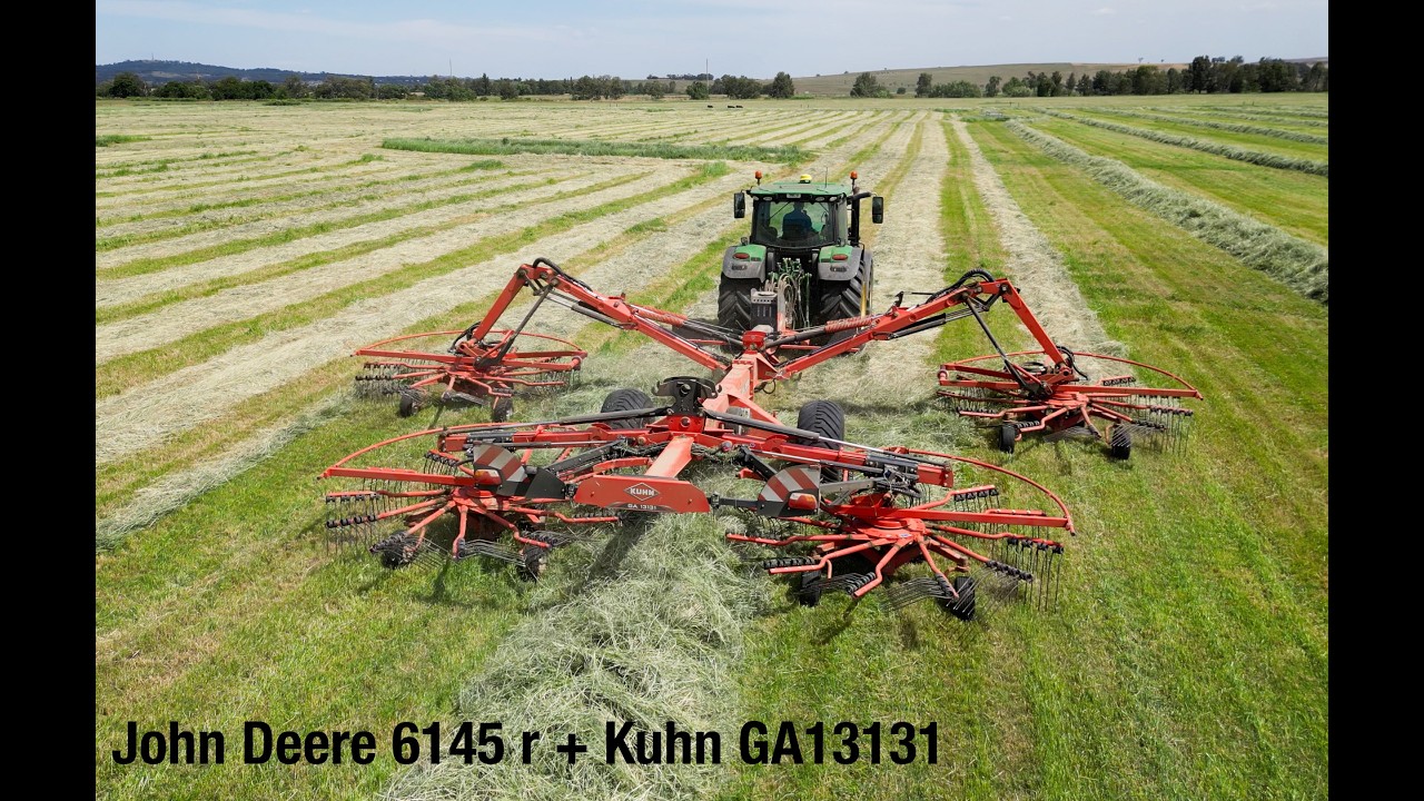 John Deere 6145r & Kuhn GA 13131 - Wake Ag Contracting